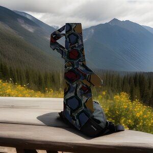 Salvatori Necktie Abstract Multicolor Men's Tie USA Made 56.5 x 3.5‎ Polyester